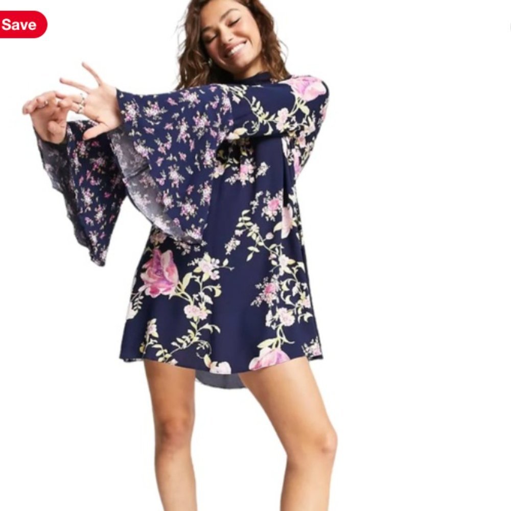 Free People Tate Tunic/Mini Dress in Midnight Combo sz XS NWT